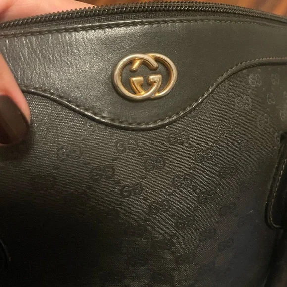 Vintage Black Gucci Boston Bag - Picture 7 of 16